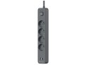 Listwa zasilająca antyprzepięciowa TRACER Power Line+ mobile ready 1.5 m (4 gniazda + 1x USB A+ 1x Type C, PD18W)