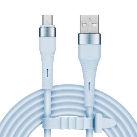 Kabel USB - microUSB 1 m silikonowy niebieski Kruger&Matz Basic Kabel USB - microUSB 1 m silikonowy niebieski Kruger&Matz Basic