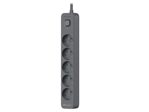 Listwa zasilająca antyprzepięciowa TRACER Power Line+ 3,0 m Graphite (5 gniazd) Listwa zasilająca antyprzepięciowa TRACER Power Line+ 3,0 m Graphite (5 gniazd)