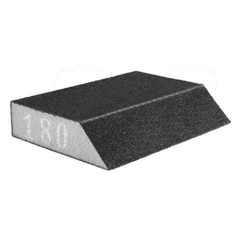 Gąbka ścierna 125 x 25 x 90 mm, K180, skośna Gąbka ścierna 125 x 25 x 90 mm, K180, skośna