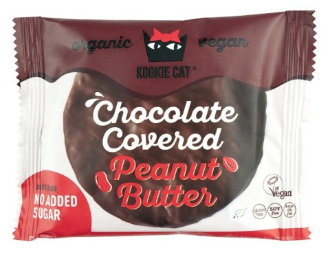 CIASTKO WEGAŃSKIE Z CZEKOLADĄ BEZ DODATKU CUKRÓW I Z KREMEM Z ORZESZKÓW ZIEMNYCH BEZGLUTENOWE BIO 50 g - KOOKIE CAT CIASTKO WEGAŃSKIE Z CZEKOLADĄ BEZ DODATKU CUKRÓW I Z KREMEM Z ORZESZKÓW ZIEMNYCH BEZGLUTENOWE BIO 50 g - KOOKIE CAT