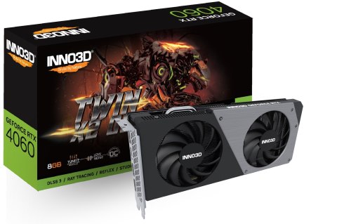 Karta graficzna INNO3D GEFORCE RTX 4060 TWIN X2 OC Karta graficzna INNO3D GEFORCE RTX 4060 TWIN X2 OC