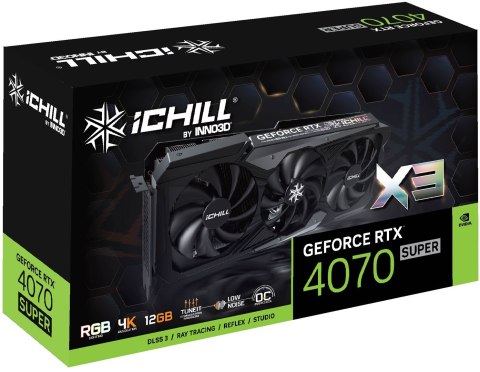 Karta graficzna INNO3D GeForce RTX 4070 SUPER ICHILL X3 Karta graficzna INNO3D GeForce RTX 4070 SUPER ICHILL X3