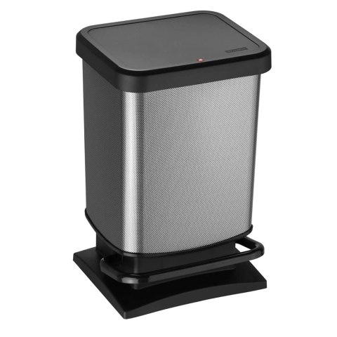 Kosz na śmieci z pedałem Rotho Paso 20L carbon metalizowany Kosz na śmieci z pedałem Rotho Paso 20L carbon metalizowany