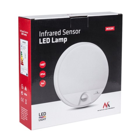 Lampa LED z sensorem ruchu MCE291 GR szara Lampa LED z sensorem ruchu MCE291 GR szara