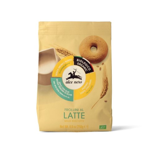 CIASTKA MLECZNE Z OLIWĄ Z OLIWEK EXTRA VIRGIN (14 %) BIO 250 g - ALCE NERO CIASTKA MLECZNE Z OLIWĄ Z OLIWEK EXTRA VIRGIN (14 %) BIO 250 g - ALCE NERO