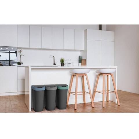 Kosz na śmieci swing Rotho Twist 10L czarno-limonkowy Kosz na śmieci swing Rotho Twist 10L czarno-limonkowy