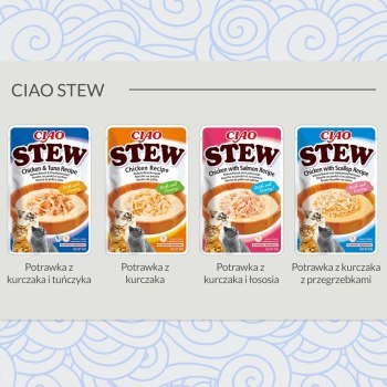 INABA CIAO Potrawka z kurczaka z przegrzebkami - przysmak dla kotów -40g INABA CIAO Potrawka z kurczaka z przegrzebkami - przysmak dla kotów -40g