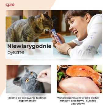 INABA Churu Tuńczyk z przegrzebkami - przysmak dla kota - 4x14 g INABA Churu Tuńczyk z przegrzebkami - przysmak dla kota - 4x14 g