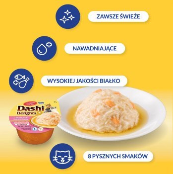 INABA Dashi Delights Łosoś - Przysmak dla kotów - 70g INABA Dashi Delights Łosoś - Przysmak dla kotów - 70g