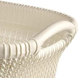 Kosz na pranie, do magla KNIT 40L kremowy