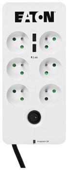 Listwa przeciwprzepięciowa EATON PB6UF (6 x UTE; 10 A; kolor biały) Listwa przeciwprzepięciowa EATON PB6UF (6 x UTE; 10 A; kolor biały)