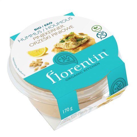 HUMMUS Z ORZESZKAMI PINIOWYMI BEZGLUTENOWY BIO 170 g - FLORENTIN HUMMUS Z ORZESZKAMI PINIOWYMI BEZGLUTENOWY BIO 170 g - FLORENTIN
