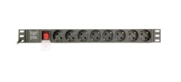 GEMBIRD LISTWA ZASILAJĄCA RACK 19 PDU EG-PDU-014-C14 1U 10A 8X SCHUKO WTYK C14 KABEL 3M