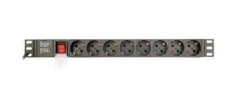 GEMBIRD LISTWA ZASILAJĄCA RACK 19 PDU EG-PDU-014-C14 1U 10A 8X SCHUKO WTYK C14 KABEL 3M GEMBIRD LISTWA ZASILAJĄCA RACK 19 PDU EG-PDU-014-C14 1U 10A 8X SCHUKO WTYK C14 KABEL 3M