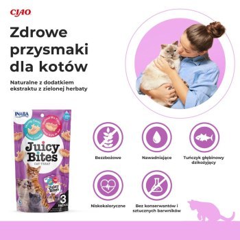 INABA Juicy Bites O smaku krewetek i owoców morza - przysmak dla kota - 3x11 3 g INABA Juicy Bites O smaku krewetek i owoców morza - przysmak dla kota - 3x11 3 g