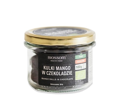 KULKI MANGO W CZEKOLADZIE BEZGLUTENOWE BIO 100 g - BIOSSOM KULKI MANGO W CZEKOLADZIE BEZGLUTENOWE BIO 100 g - BIOSSOM