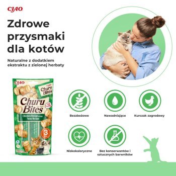 Przysmak CHURU Bites Tuńczyk&kurczak dla kota 3x10g Przysmak CHURU Bites Tuńczyk&kurczak dla kota 3x10g