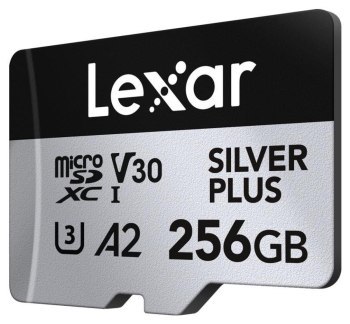 Lexar 256GB microSDXC Professional SILVER Plus UHS-I A2 V30 U3 4K Lexar 256GB microSDXC Professional SILVER Plus UHS-I A2 V30 U3 4K