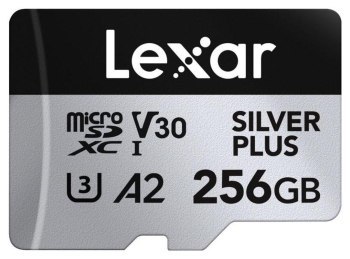 Lexar 256GB microSDXC Professional SILVER Plus UHS-I A2 V30 U3 4K Lexar 256GB microSDXC Professional SILVER Plus UHS-I A2 V30 U3 4K