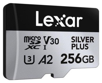 Lexar 256GB microSDXC Professional SILVER Plus UHS-I A2 V30 U3 4K Lexar 256GB microSDXC Professional SILVER Plus UHS-I A2 V30 U3 4K