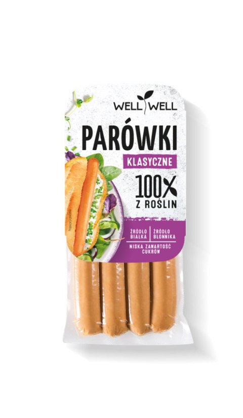 PARÓWKI ROŚLINNE KLASYCZNE 200 g - WELL WELL PARÓWKI ROŚLINNE KLASYCZNE 200 g - WELL WELL