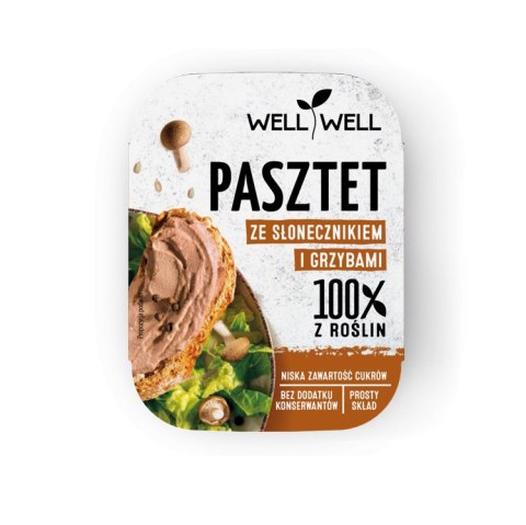 PASZTET SŁONECZNIKOWY Z GRZYBAMI 115 g - WELL WELL PASZTET SŁONECZNIKOWY Z GRZYBAMI 115 g - WELL WELL
