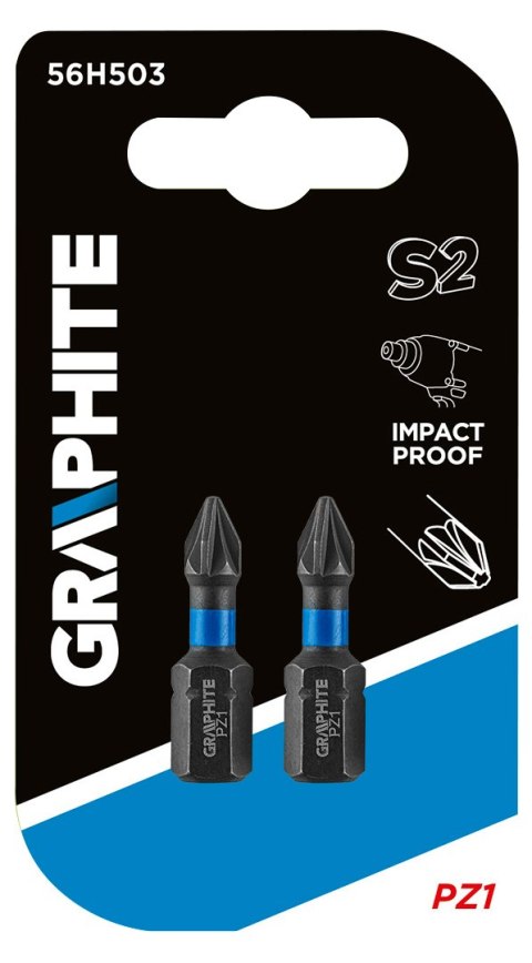 Bity udarowe PZ1 x 25 mm, 2 szt. Bity udarowe PZ1 x 25 mm, 2 szt.