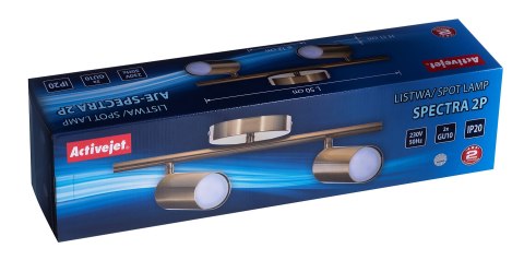 Listwa reflektorowa podwójna złota sufitowa ścienna Activejet SPECTRA kinkiet GU10 do salonu (WYPRZEDAŻ) Listwa reflektorowa podwójna złota sufitowa ścienna Activejet SPECTRA kinkiet GU10 do salonu (WYPRZEDAŻ)