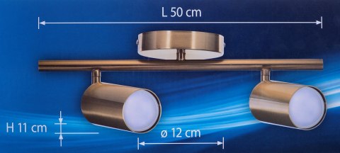 Listwa reflektorowa podwójna złota sufitowa ścienna Activejet SPECTRA kinkiet GU10 do salonu (WYPRZEDAŻ) Listwa reflektorowa podwójna złota sufitowa ścienna Activejet SPECTRA kinkiet GU10 do salonu (WYPRZEDAŻ)