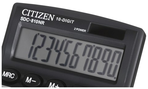 CITIZEN KALKULATOR BIUROWY SDC-810NR, 10-CYFROWY, 127X105MM, CZARNY CITIZEN KALKULATOR BIUROWY SDC-810NR, 10-CYFROWY, 127X105MM, CZARNY