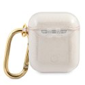 Guess Colored Glitter - Etui Airpods (złoty)