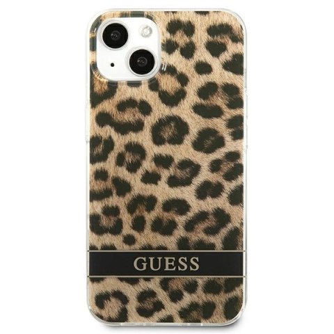 Guess Leopard Electro Stripe - Etui iPhone 13 mini (Brown) Guess Leopard Electro Stripe - Etui iPhone 13 mini (Brown)