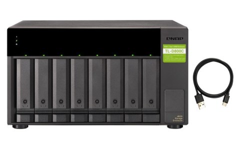 Qnap TL-D800C Expansion unit, Towerm, USB-C 3.1 Gen2 10Gbps JBOD expansion unit with a 1-meter USB-C to USB-A 3.1 Gen2 cable. Qnap TL-D800C Expansion unit, Towerm, USB-C 3.1 Gen2 10Gbps JBOD expansion unit with a 1-meter USB-C to USB-A 3.1 Gen2 cable.