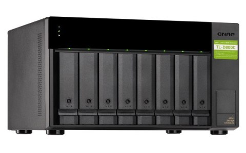 Qnap TL-D800C Expansion unit, Towerm, USB-C 3.1 Gen2 10Gbps JBOD expansion unit with a 1-meter USB-C to USB-A 3.1 Gen2 cable. Qnap TL-D800C Expansion unit, Towerm, USB-C 3.1 Gen2 10Gbps JBOD expansion unit with a 1-meter USB-C to USB-A 3.1 Gen2 cable.
