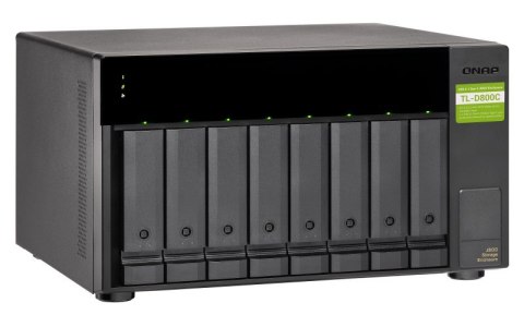 Qnap TL-D800C Expansion unit, Towerm, USB-C 3.1 Gen2 10Gbps JBOD expansion unit with a 1-meter USB-C to USB-A 3.1 Gen2 cable. Qnap TL-D800C Expansion unit, Towerm, USB-C 3.1 Gen2 10Gbps JBOD expansion unit with a 1-meter USB-C to USB-A 3.1 Gen2 cable.