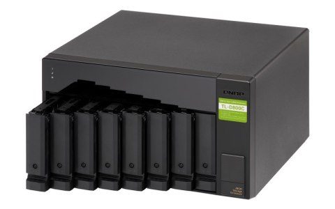 Qnap TL-D800C Expansion unit, Towerm, USB-C 3.1 Gen2 10Gbps JBOD expansion unit with a 1-meter USB-C to USB-A 3.1 Gen2 cable. Qnap TL-D800C Expansion unit, Towerm, USB-C 3.1 Gen2 10Gbps JBOD expansion unit with a 1-meter USB-C to USB-A 3.1 Gen2 cable.
