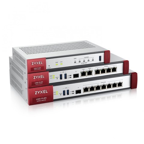 Firewall Zyxel USGFLEX100 bundle (+1 YR Gold Security Pack) 1xWAN 4xLAN SPI firewall: 900 Mbps Max. IPsec VPN: 50 Firewall Zyxel USGFLEX100 bundle (+1 YR Gold Security Pack) 1xWAN 4xLAN SPI firewall: 900 Mbps Max. IPsec VPN: 50