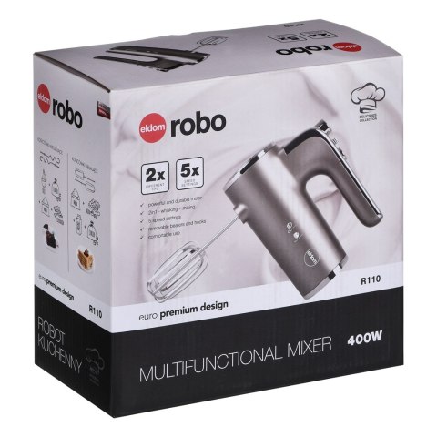 ELDOM ROBOT KUCHENNY ROBO, 400 W, PRZYCISK TURBO R ELDOM ROBOT KUCHENNY ROBO, 400 W, PRZYCISK TURBO R
