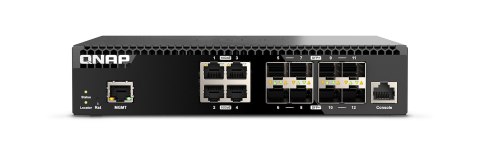 Qnap QSW-M3212R-8S4T, 4x 10GbE, 8x 10GbE SFP+, half-rackmount design, managed switch Qnap QSW-M3212R-8S4T, 4x 10GbE, 8x 10GbE SFP+, half-rackmount design, managed switch