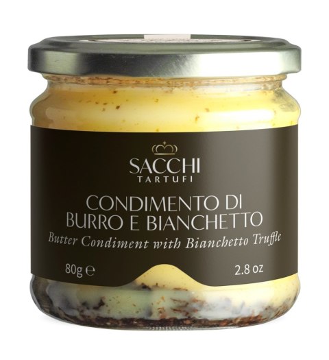 MASŁO KLAROWANE Z TRUFLĄ BIAŁĄ I SEREM GRANA PADANO 80 g - SACCHI TARTUFI MASŁO KLAROWANE Z TRUFLĄ BIAŁĄ I SEREM GRANA PADANO 80 g - SACCHI TARTUFI