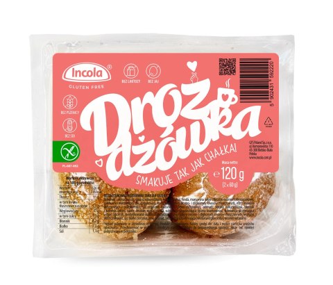 DROŻDŻÓWKA TAKA JAK CHAŁKA BEZGLUTENOWA (2 szt.) 120 g - INCOLA DROŻDŻÓWKA TAKA JAK CHAŁKA BEZGLUTENOWA (2 szt.) 120 g - INCOLA