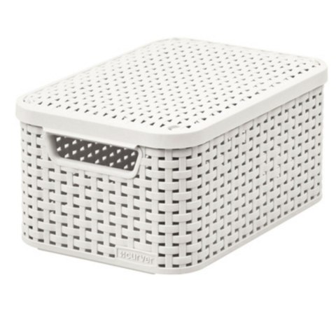 Koszyk z pokrywą Curver Rattan Style S kremowy Koszyk z pokrywą Curver Rattan Style S kremowy