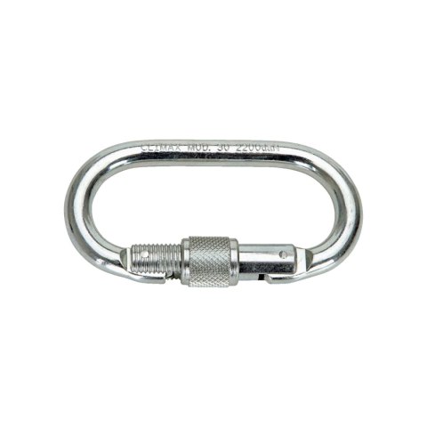 Karabińczyk stalowy z blokadą, climax 30 connector, ce