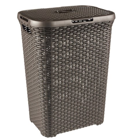 Kosz na bieliznę Curver Natural Style 60L ciemnyBr Kosz na bieliznę Curver Natural Style 60L ciemnyBr