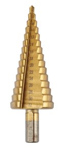 Wiertła stopniowe: 4-12, 4-20, 4-32 mm, TiN, zestaw 3 szt.