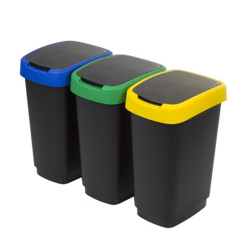 Zestaw koszy do sortowania Rotho Twist 3x25L