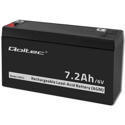 QOLTEC AKUMULATOR AGM 6V, 7.2 AH QOLTEC AKUMULATOR AGM 6V, 7.2 AH