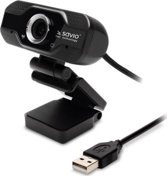 SAVIO KAMERA INTERNETOWA WEBCAM USB FULL HD Z WBUDOWANYM MIKROFONEM CAK-01 SAVIO KAMERA INTERNETOWA WEBCAM USB FULL HD Z WBUDOWANYM MIKROFONEM CAK-01