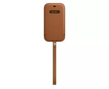 APPLE LEATHER SLEEVE CASE MHYC3ZM/A IPHONE 12 / 12 PRO NATURAL BROWN ORYGINALNA PLOMBA